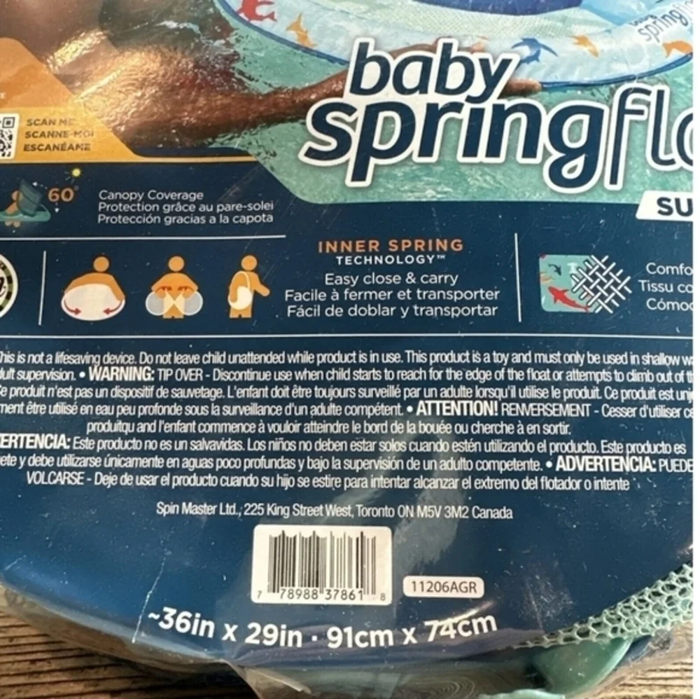 SwimWays Baby Spring Float Sun Canpoy Blue‎